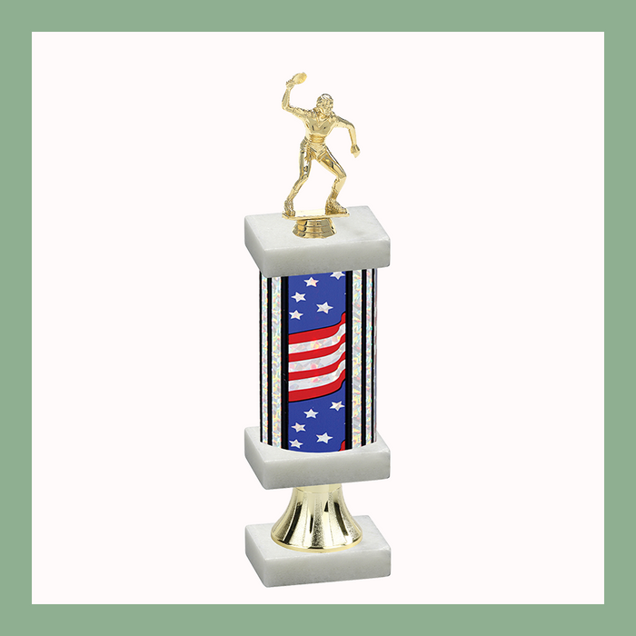 Tennis & Table Tennis Column Pedestal Trophy