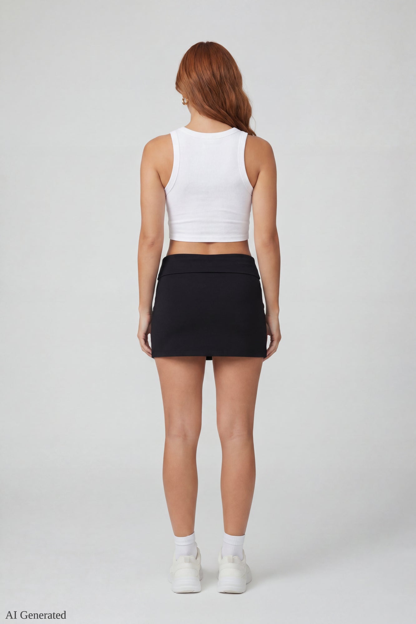 Drawstring Waist Mini Skirt
