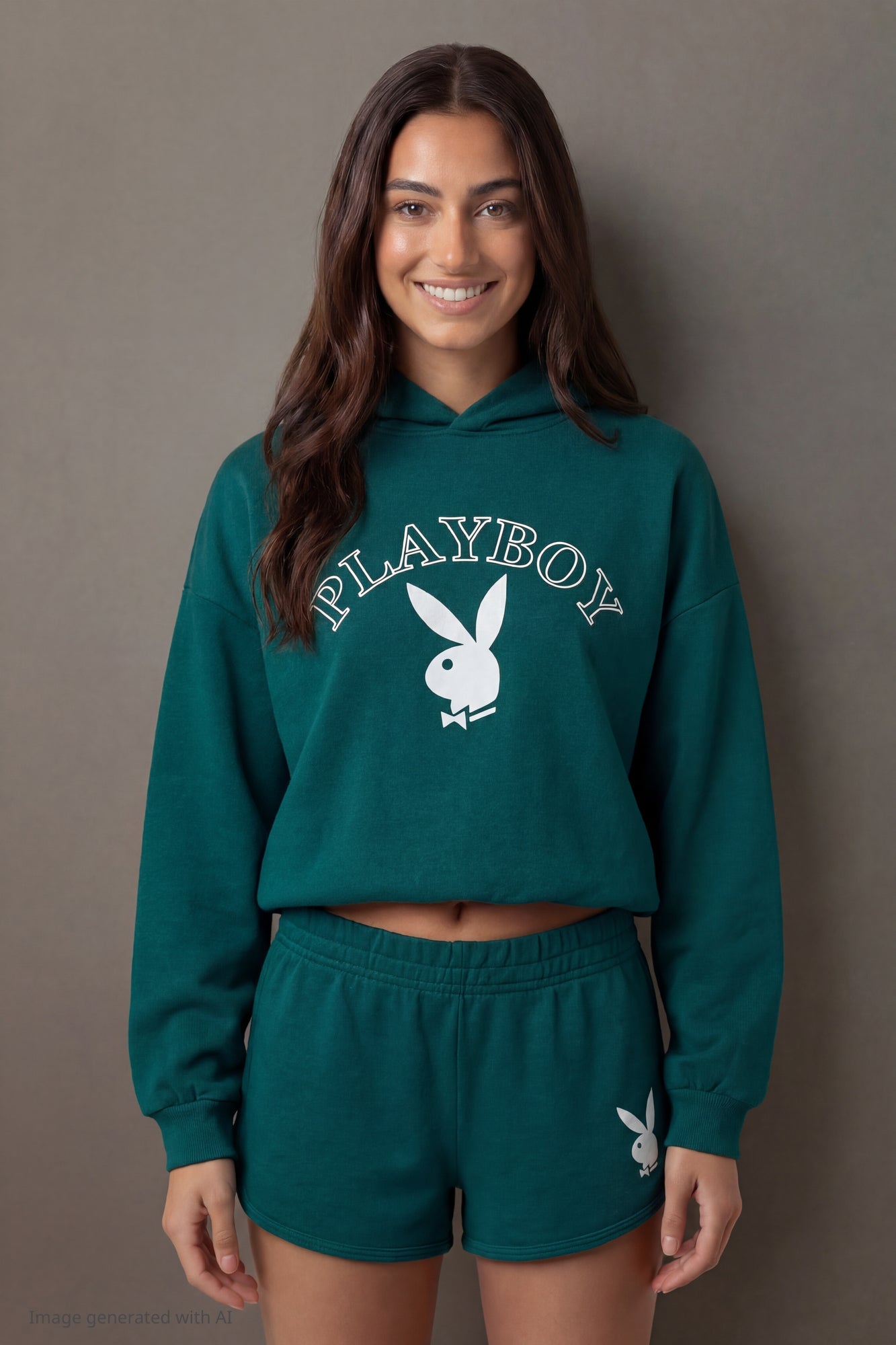 Playboy Graphic Boxy Fleece Hoodie