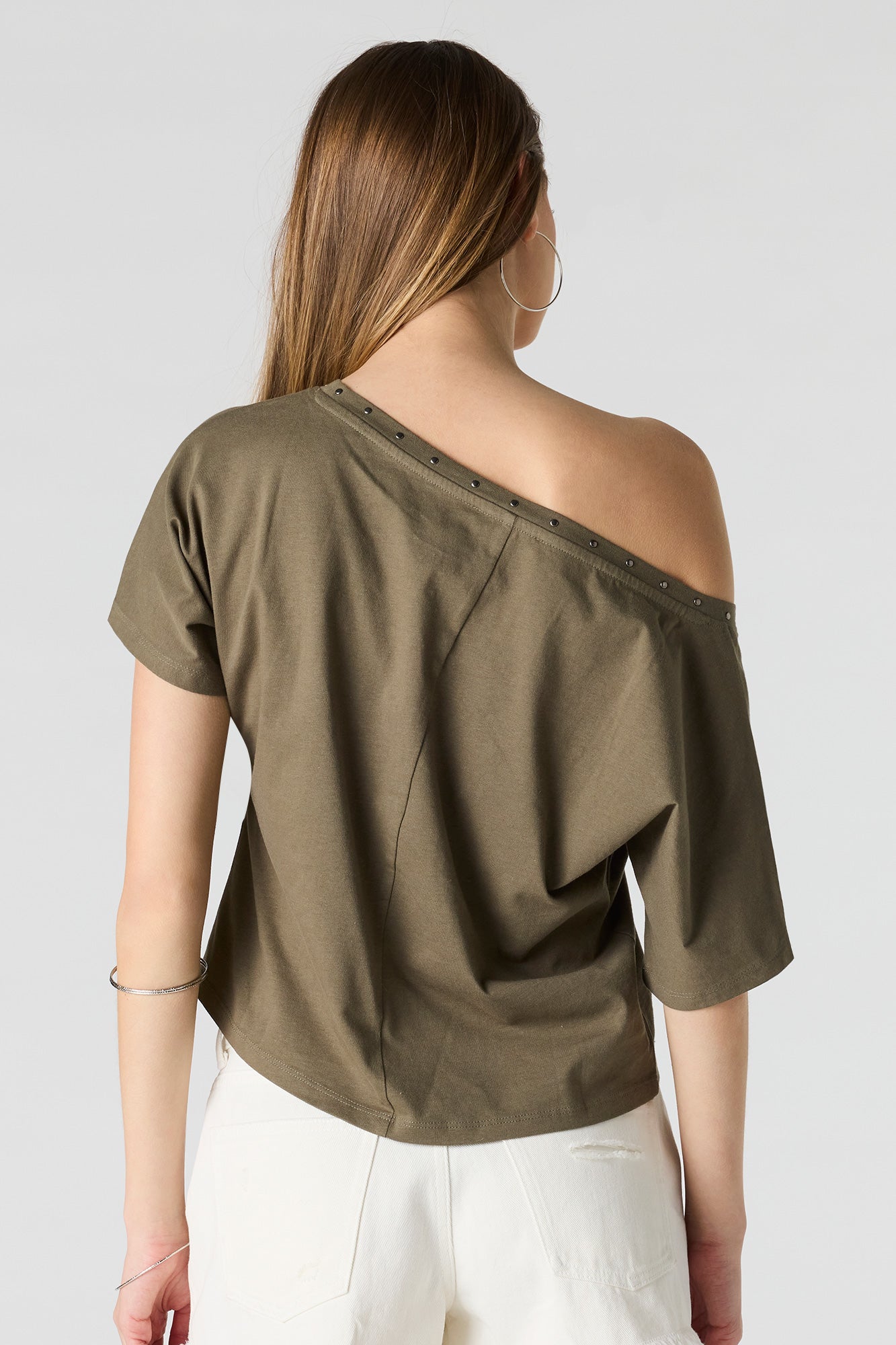 Studded Off-Shoulder Top