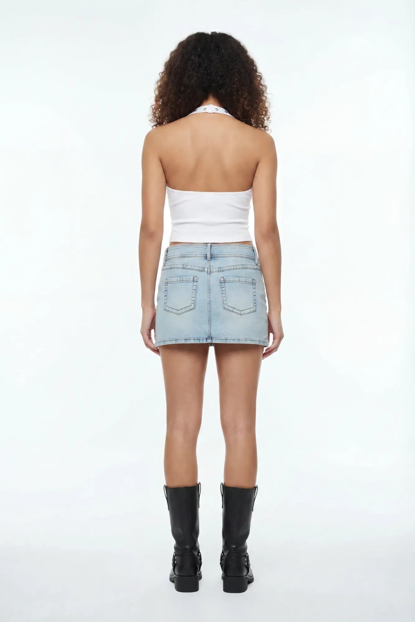 Micro Denim Skort