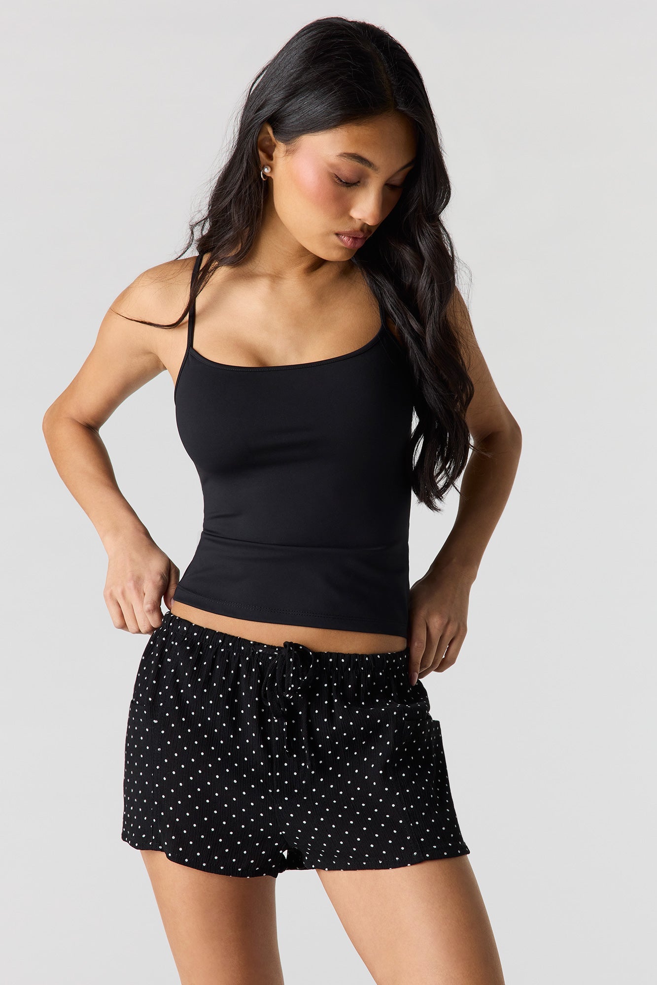 Textured Drawstring Short