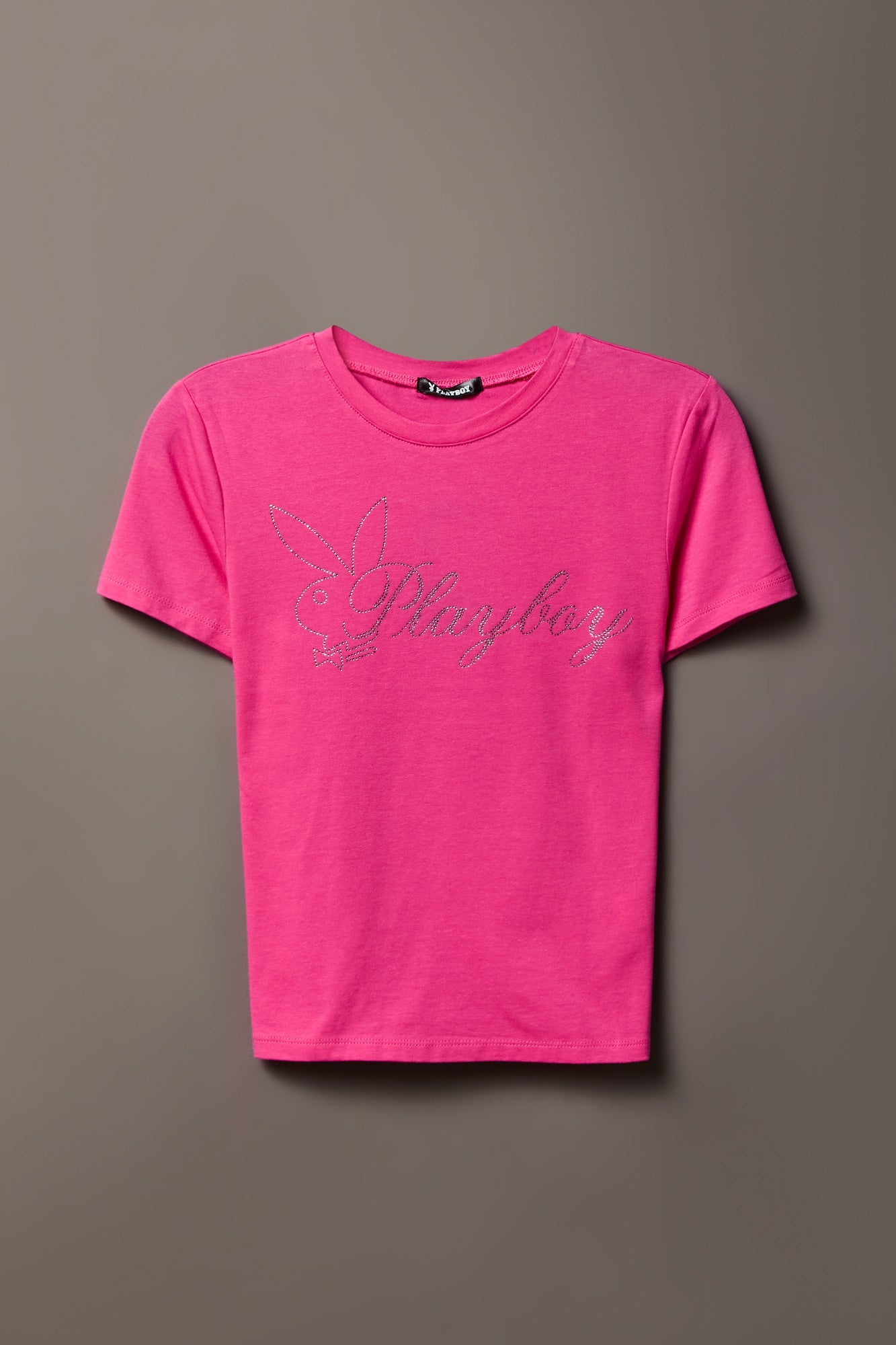 Soft Contour Playboy Rhinestone T-Shirt