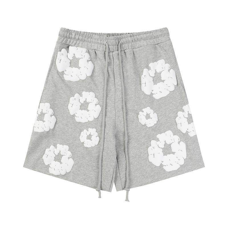 Denim Tears Outfit:T Shirt/Shorts (Separate Purchase Options) Loose Short Sleeve T-shirt Casual Shorts Suit