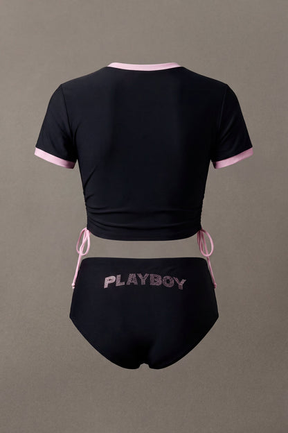 Playboy Rhinestone Cheeky Bikini Bottom
