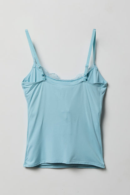Luxe Heavy Contour Braless Lace Trim Tank