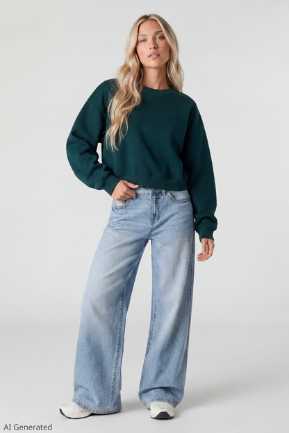 Fleece Boxy Sweatshirt