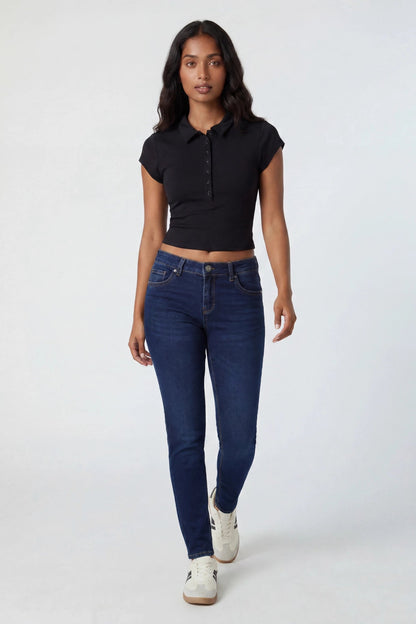 Contour Button-Up Polo