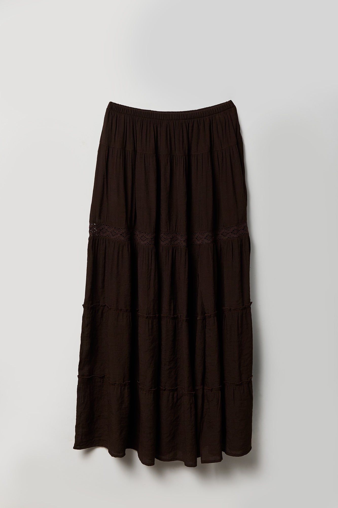 Crochet Trim Maxi Skirt