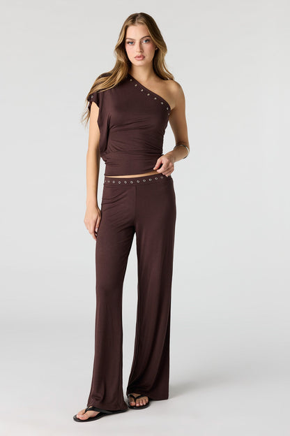 Eyelet One Shoulder Top
