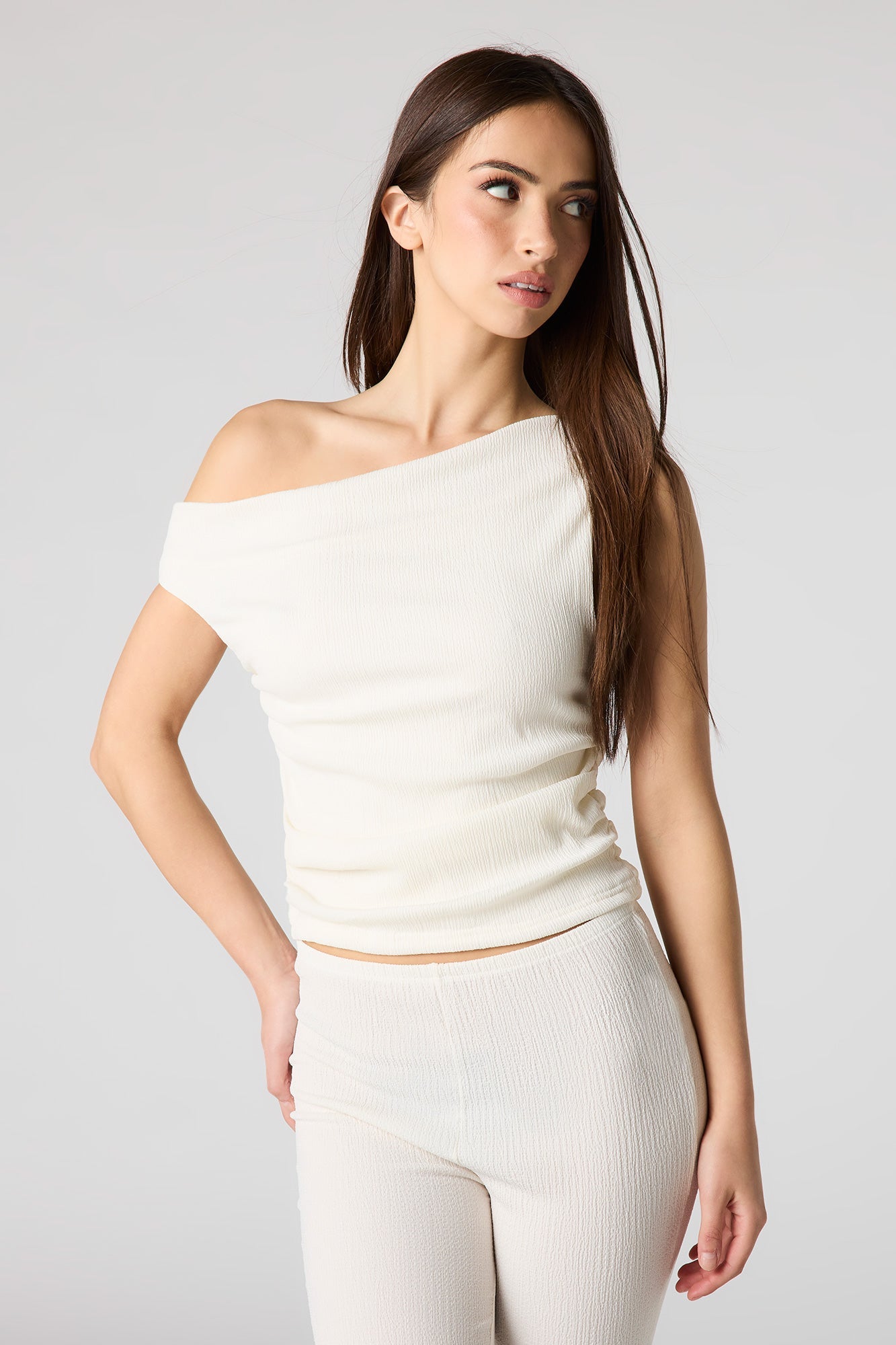 Textured Off Shoulder Top