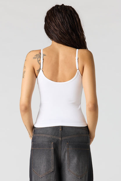 Braless Seamless Ribbed V-Neck Cami