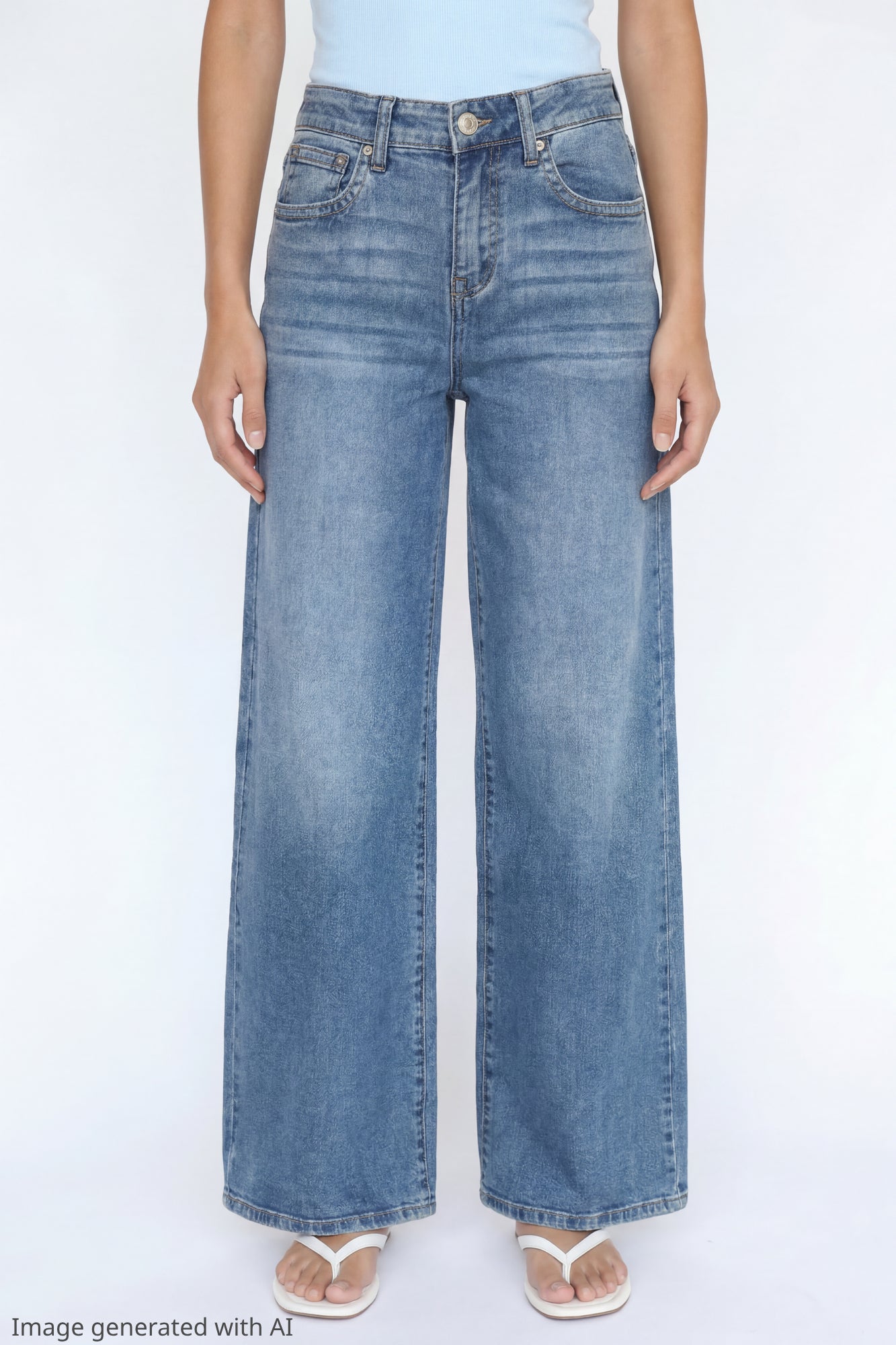 Stretch Mid Rise Super Baggy Medium Jean