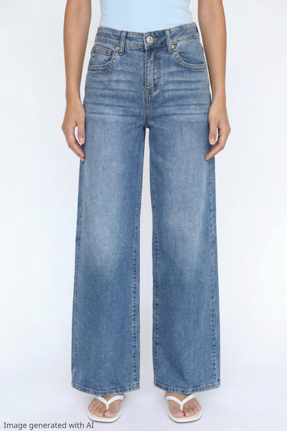 Stretch Mid Rise Super Baggy Medium Jean