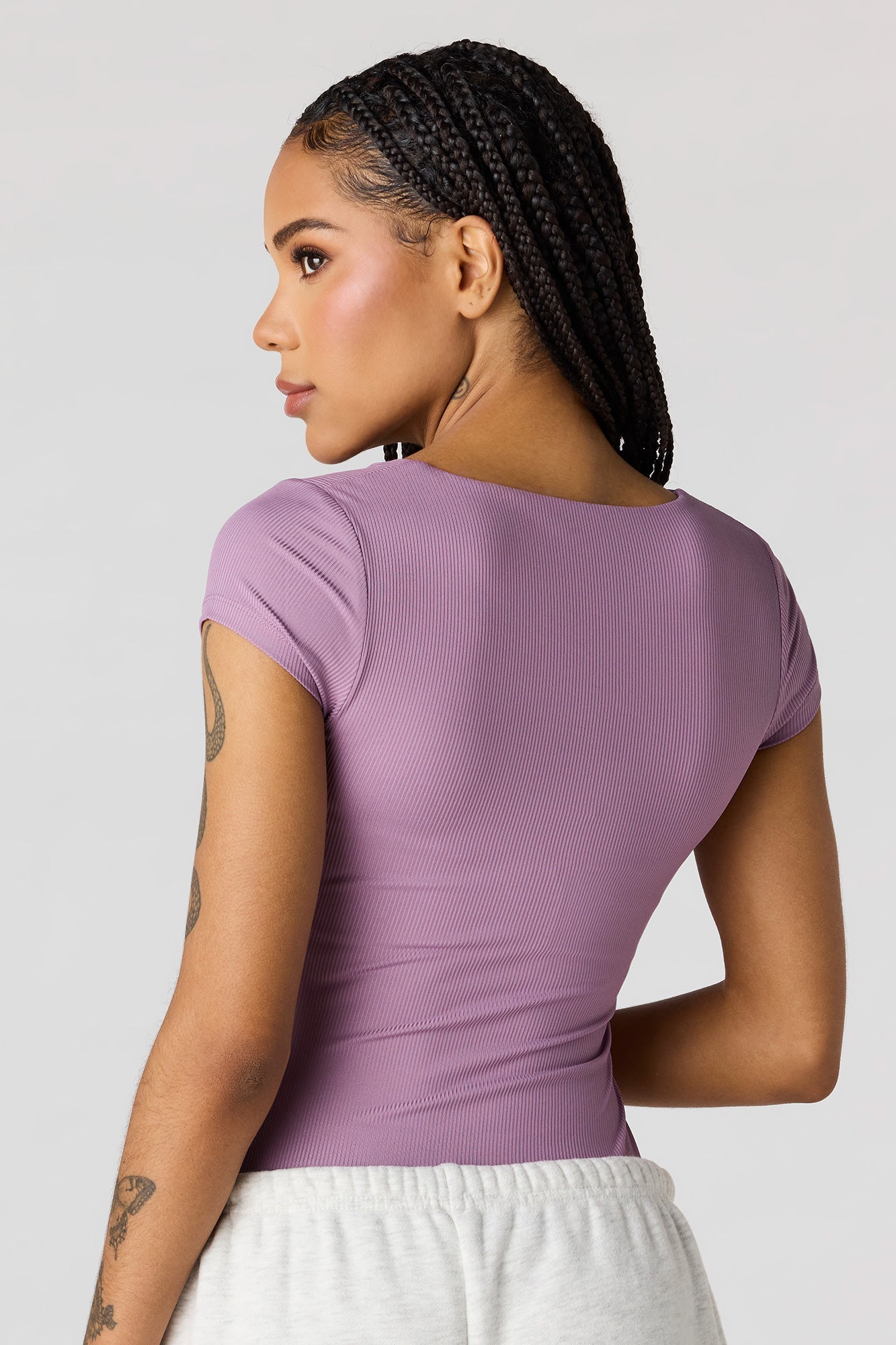 Contour Ribbed Square Neck Bodysuit