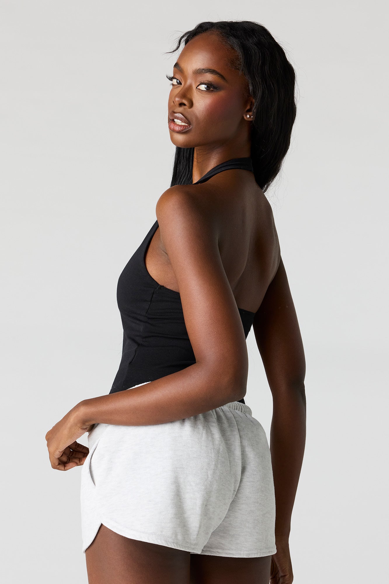 V-Neck Halter Bodysuit
