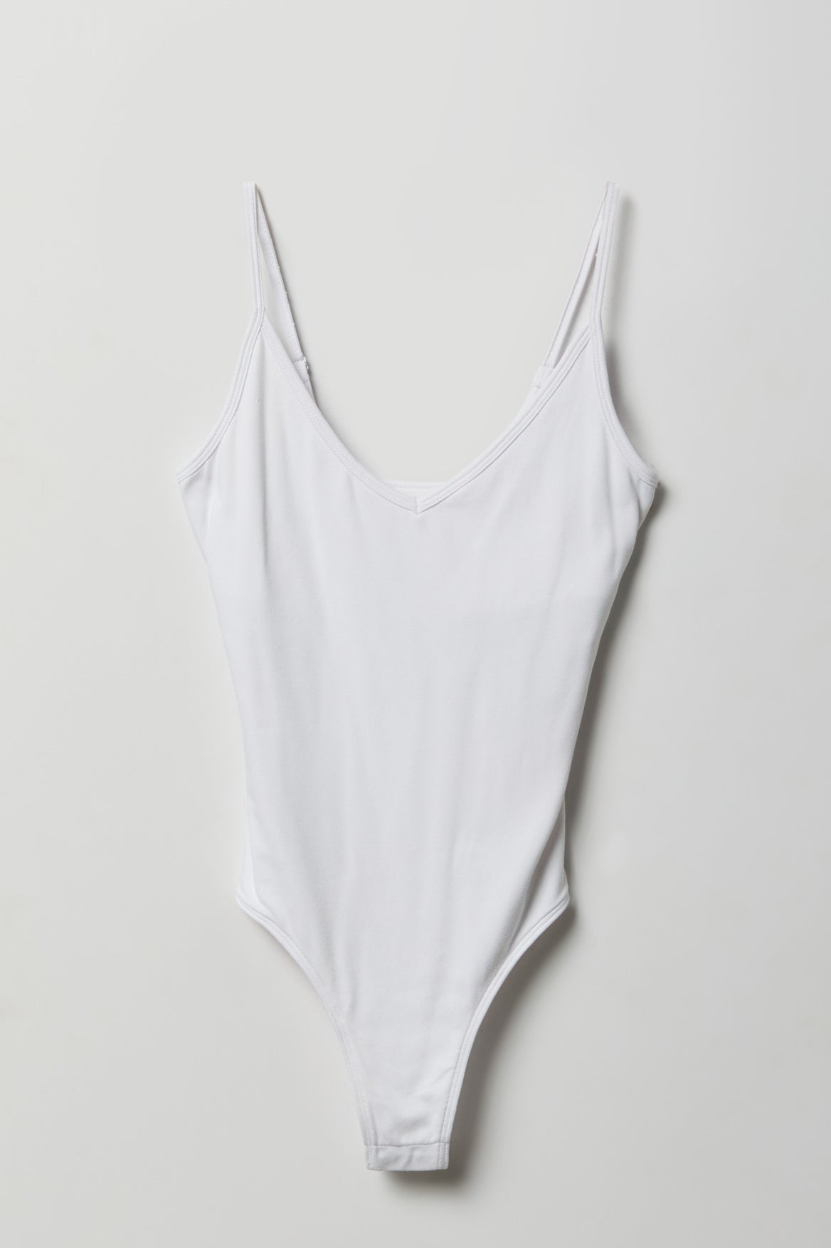 Luxe Heavy Contour Braless V-Neck Bodysuit