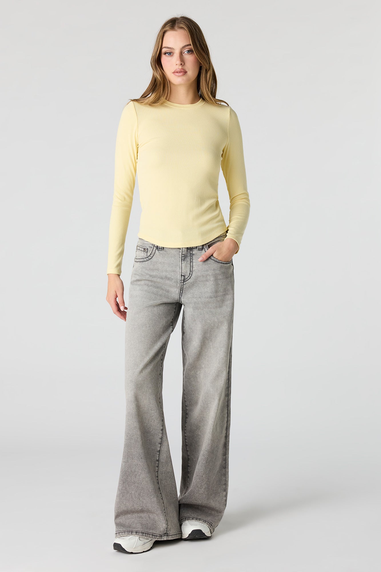 Ribbed Long Sleeve Top