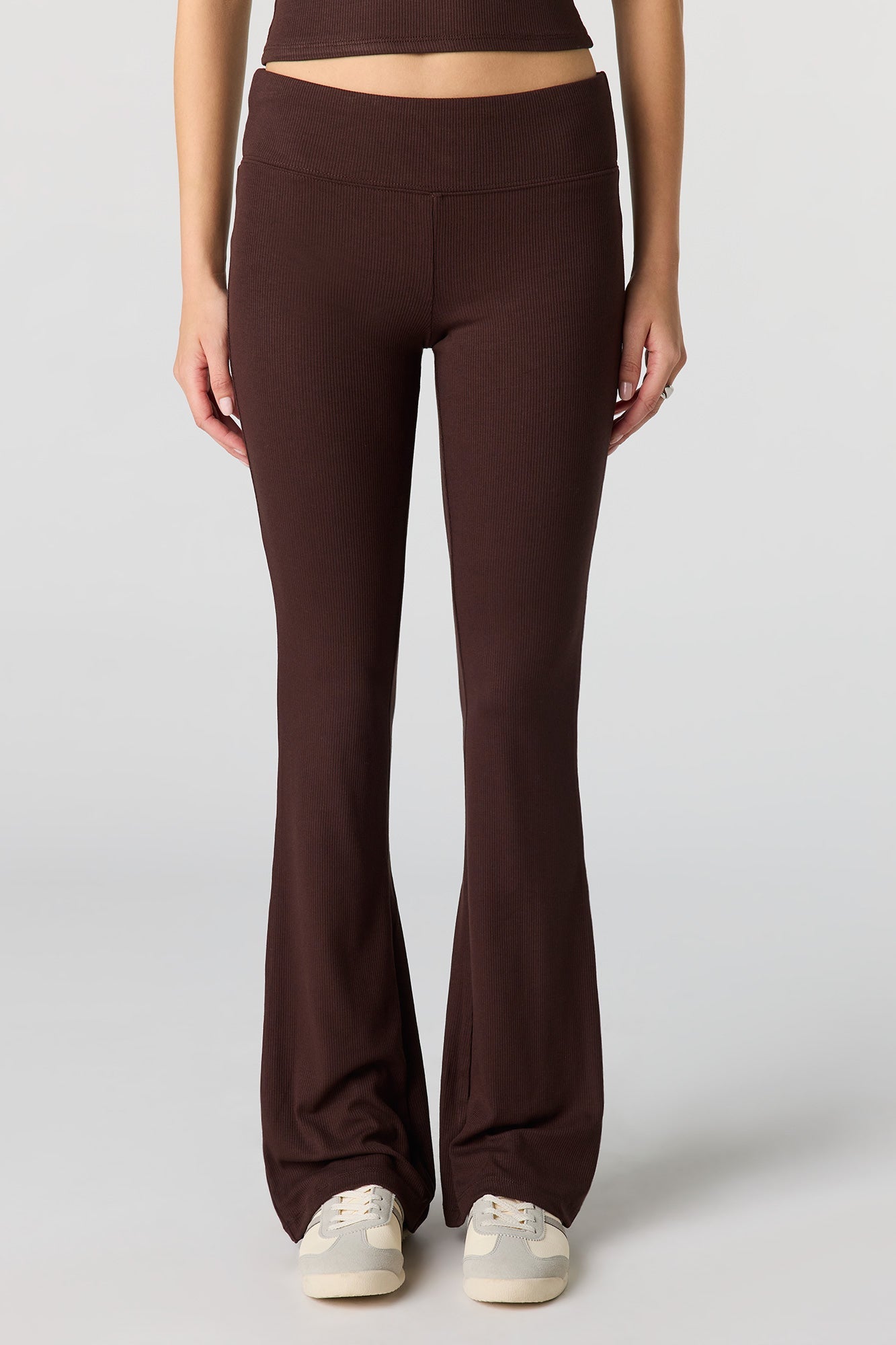 Soft Ribbed T-Shirt & Flare Pant Set