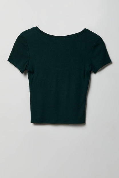 Soft Ribbed T-Shirt & Flare Pant Set