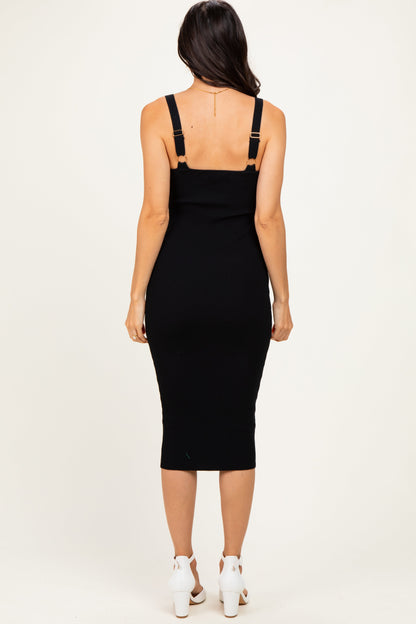 Black Bodycon Midi Dress