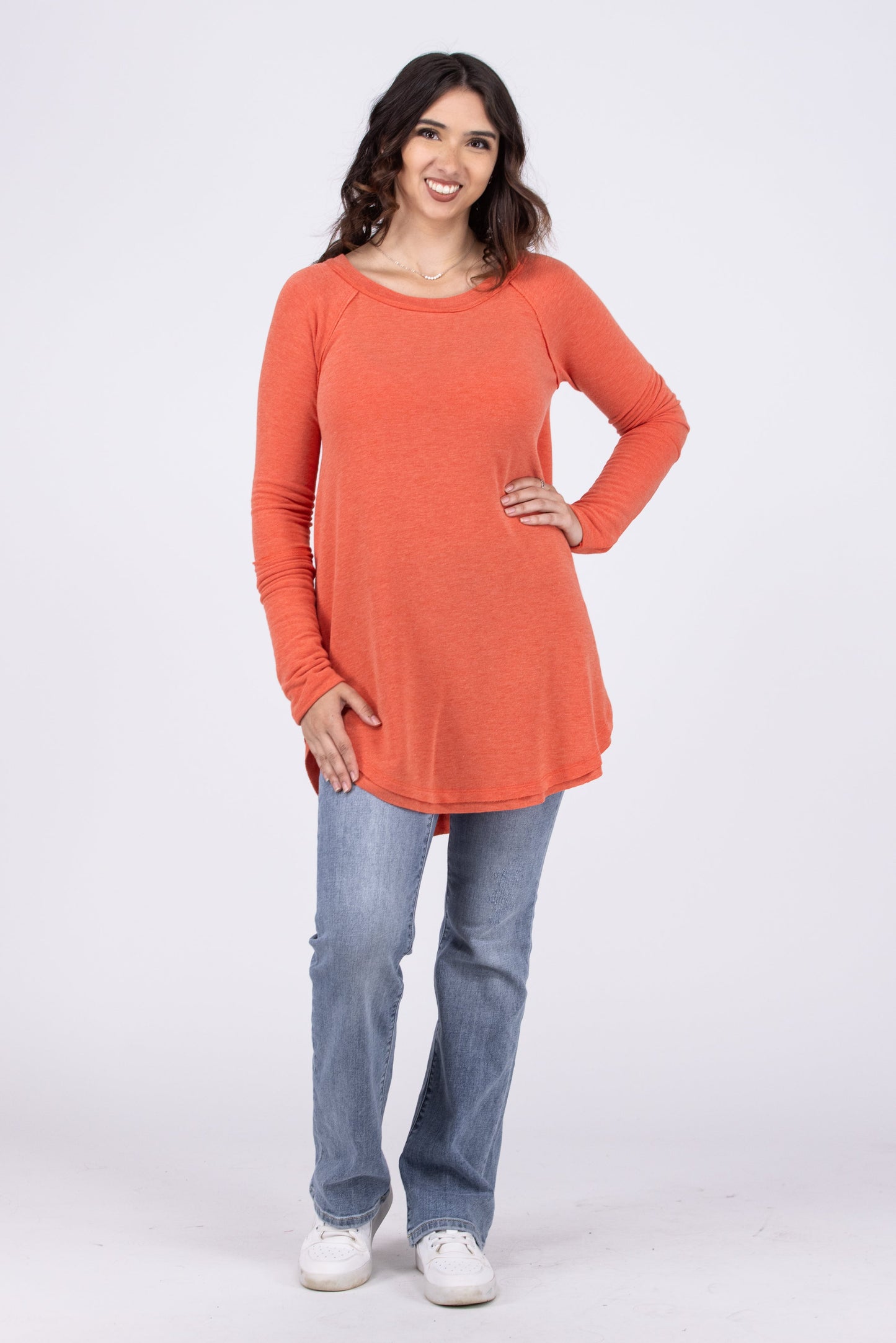 Weekend Comforts Women's Relaxed Long Sleeve Top