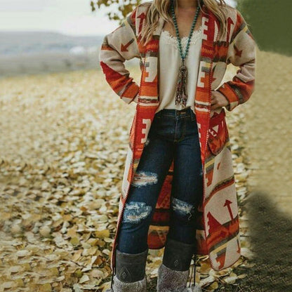 Beth Dutton Wardrobe Fall Slim Fit Top Long Sleeve Printed Long Coat