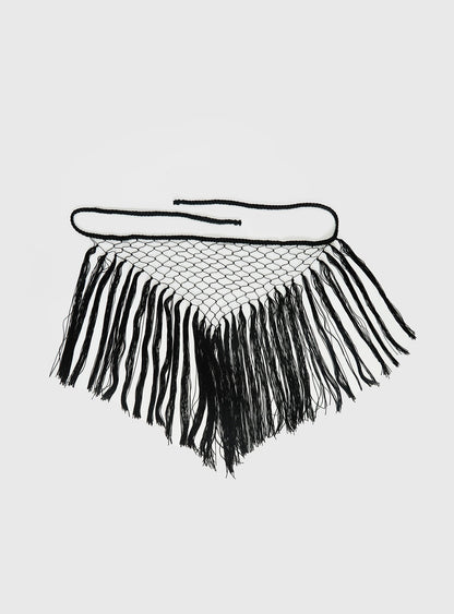 Karlotta Tassel Sarong Black