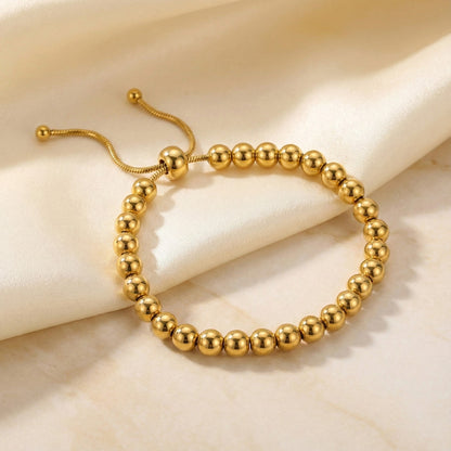 ALB Custom Gold Adjustable Beaded Bracelet