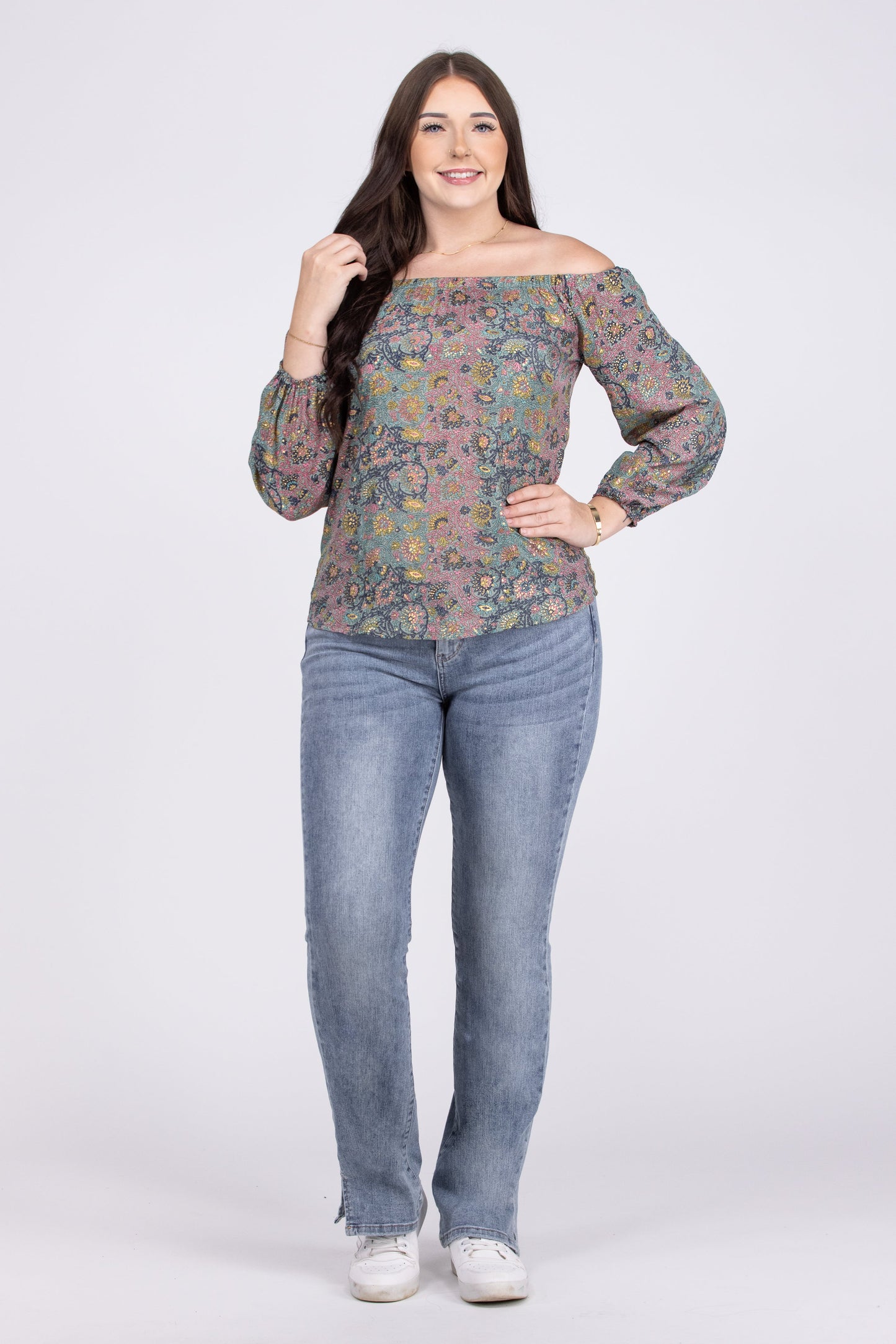 Shiny Happy People Women's Off The Shoulder Top