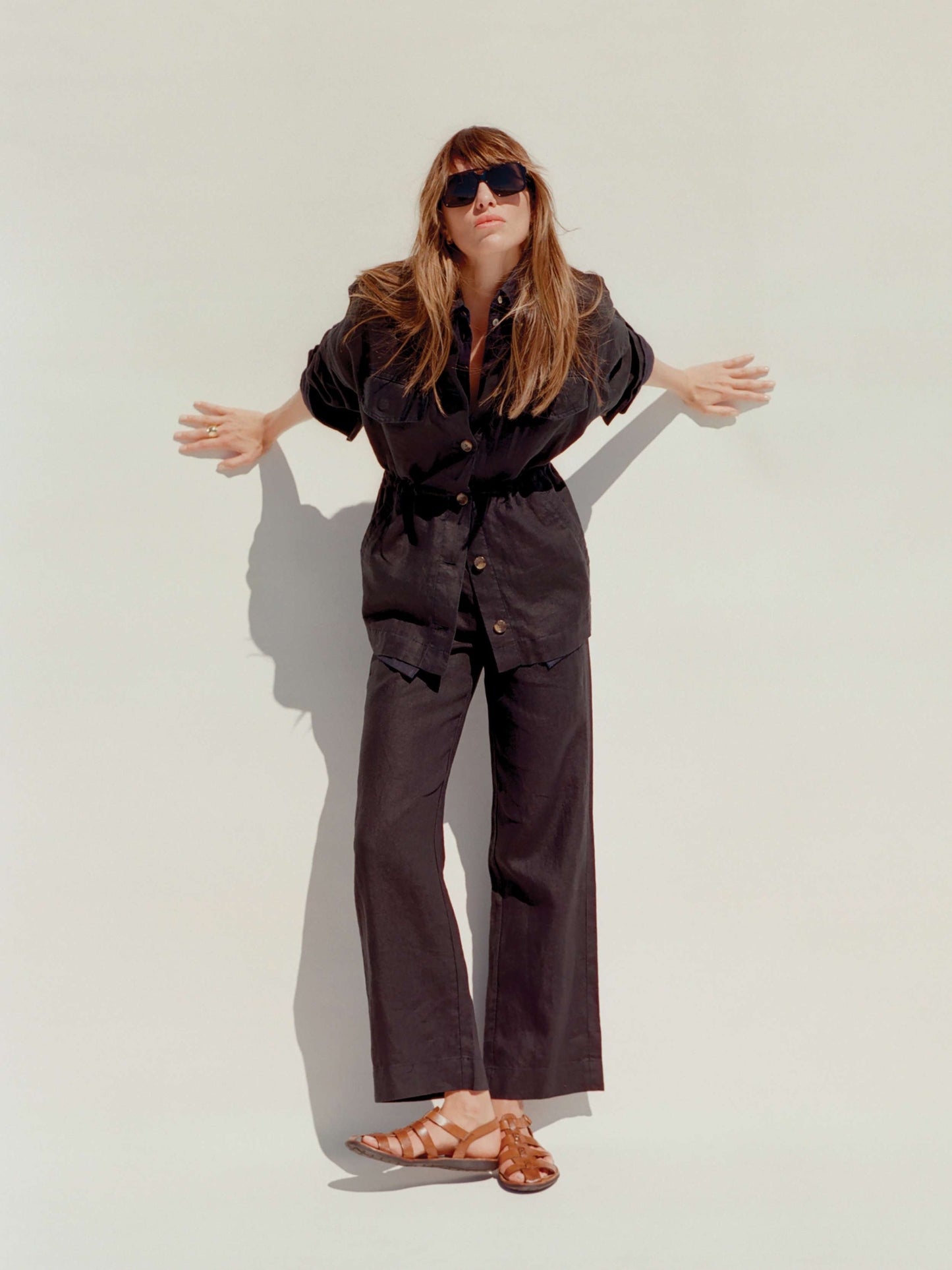 Sun Strider Linen Pant - Black
