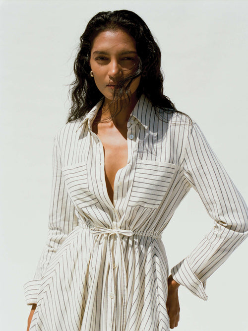 Catalina Shirtdress - Ocean Mist Stripe