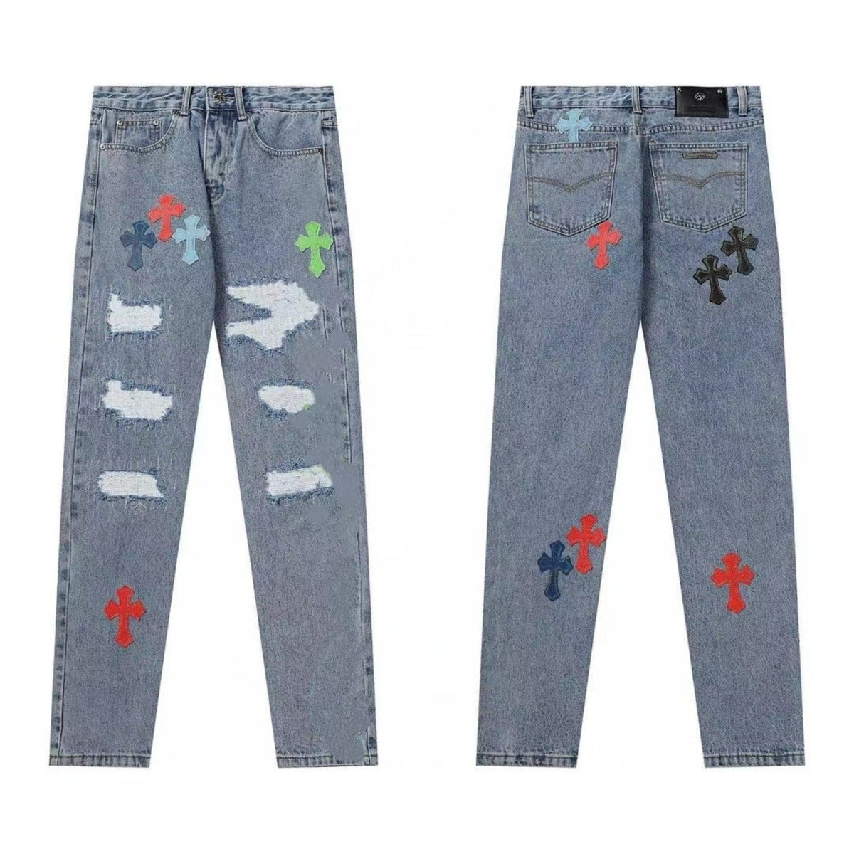 CHH Chrome Hearts Jeans Unisex Casual Loose Jeans