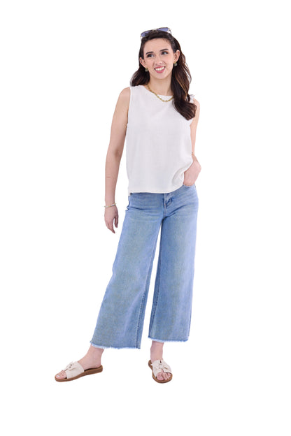 Women's Back Button Down Tank Top