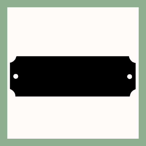 3.125" x 1" | Black Brass Notched Perpetual Plate