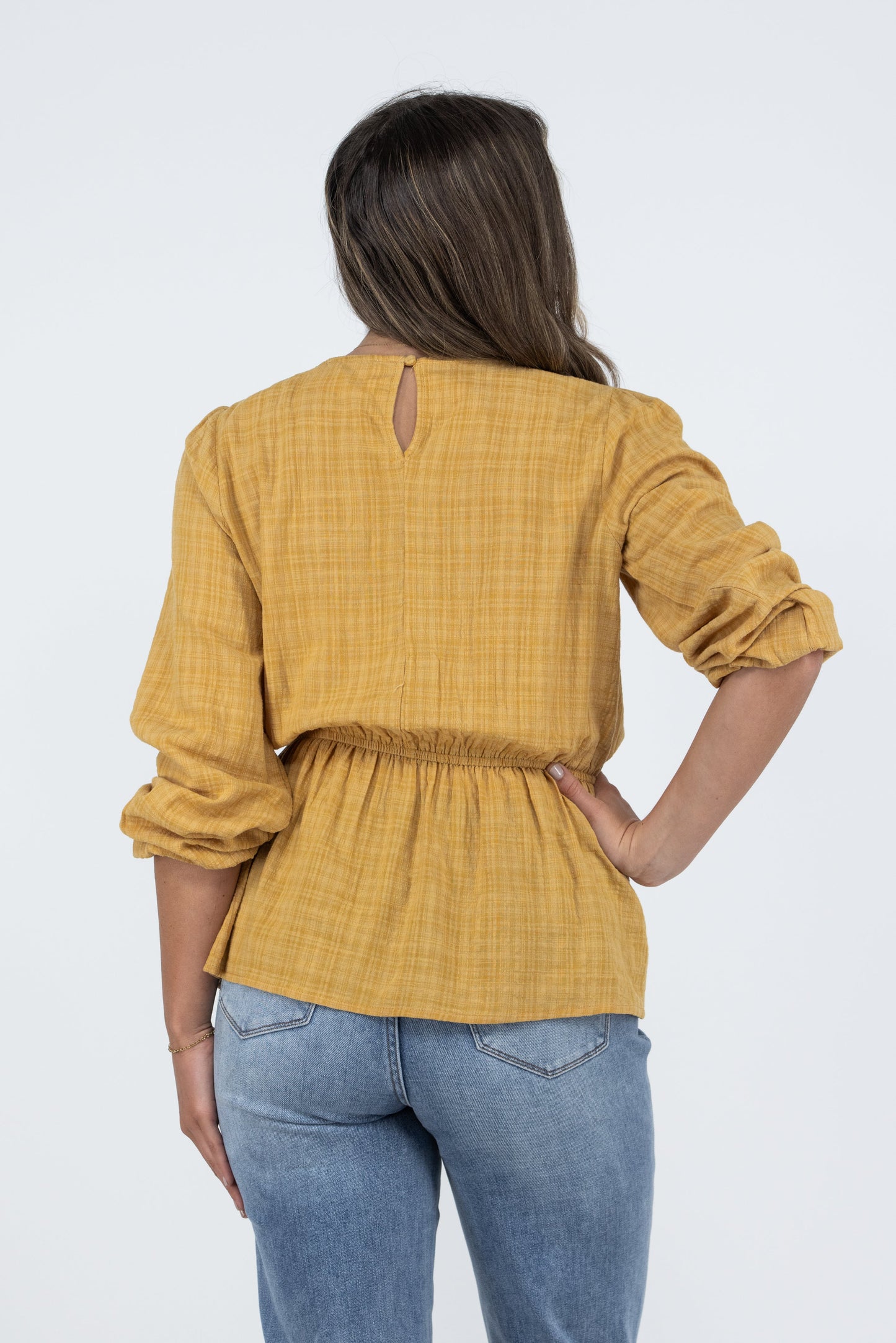 The Marlow Women's Embroidered Flared Long Sleeve Top