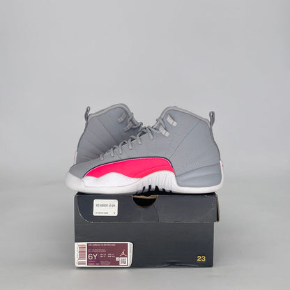 AIR JORDAN 12 WOLF GREY RACER PINK 510815-060 SIZE 6/7.5W GS