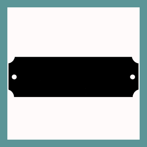 3.25" x 1" | Black Brass Notched Perpetual Plate