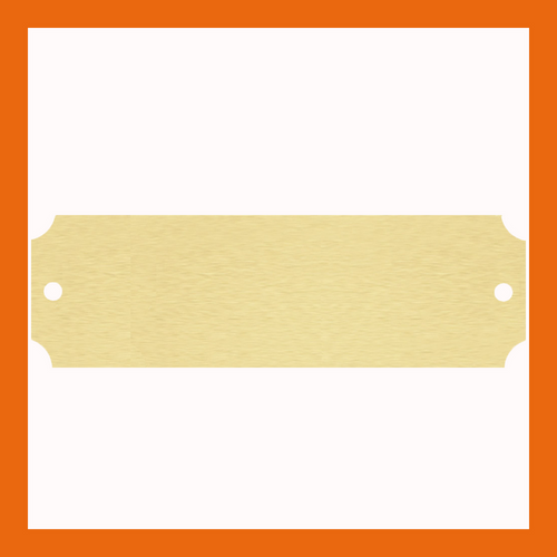 3.25" x 1" | Satin Brass Notched Perpetual Plate