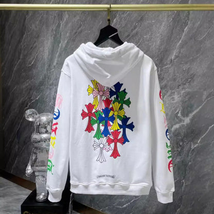 Chh Chrome Hearts Hoodie Autumn/Winter Color Phantom Letter Flower Arm Casual Sports Hooded Sweater
