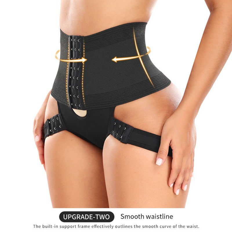 Butt lifter tummy control button shaping pants
