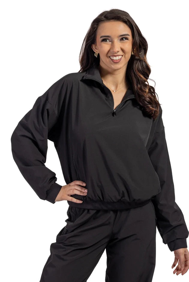 Women's Mock Neck Pullover Jacket