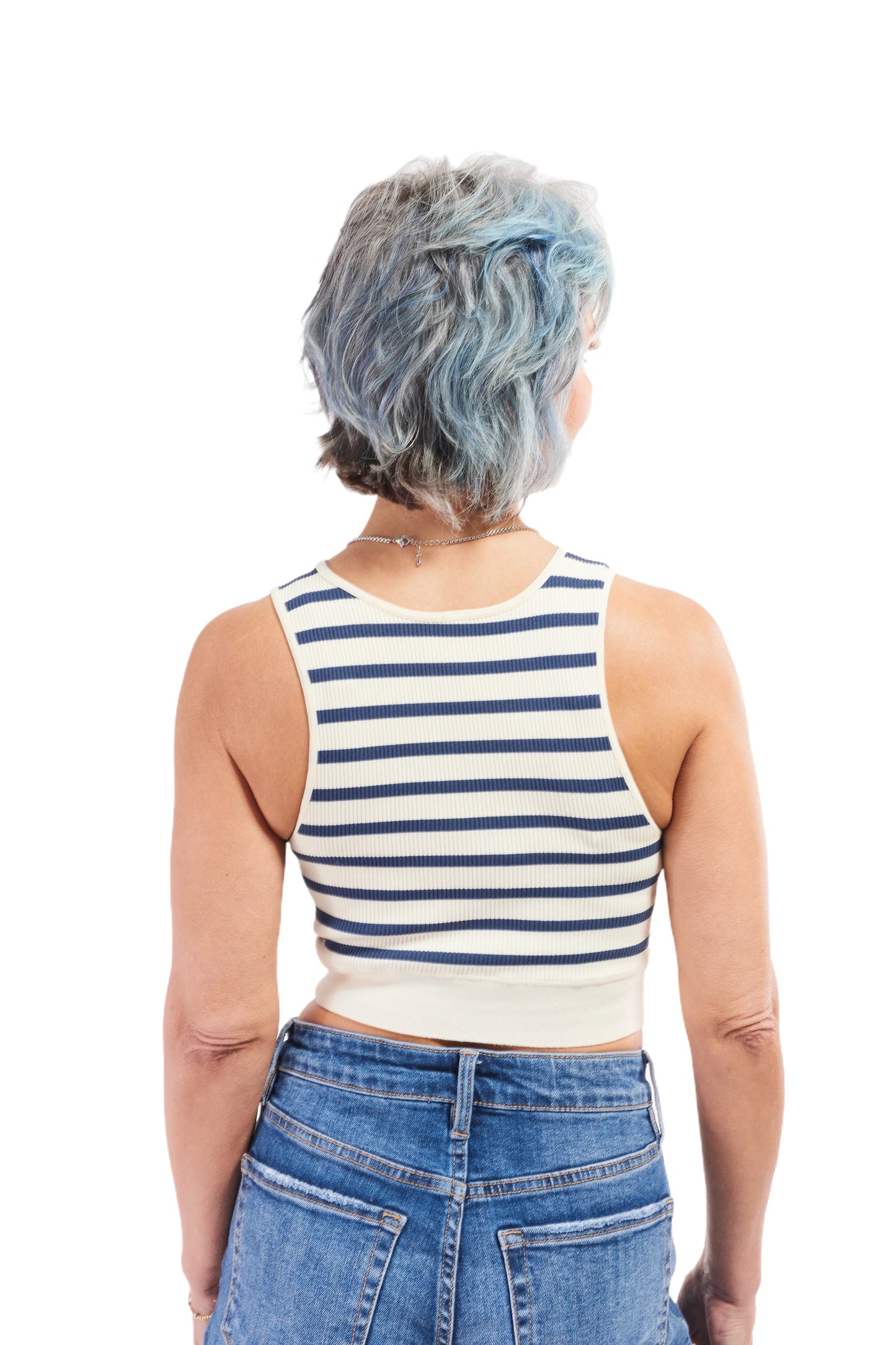 Women's Striped Scoop Neck Bralette
