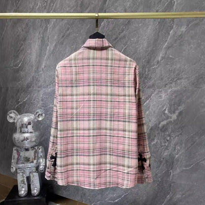 Chh Chrome Hearts Shirts Men's Multi Shirt Plaid Vintage Long Sleeve Shirt