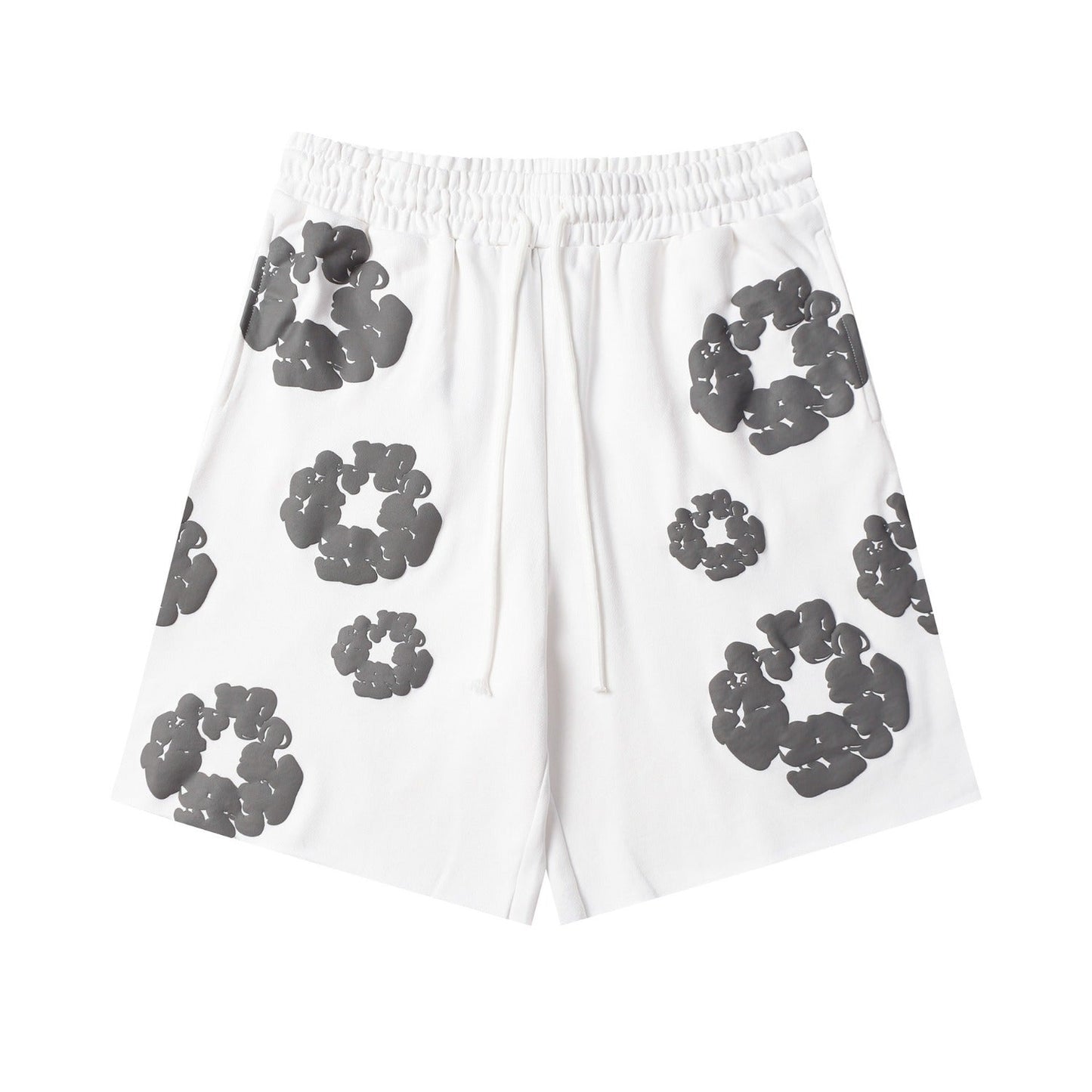 Denim Tears Outfit:T Shirt/Shorts (Separate Purchase Options) Puff Print Short Sleeve T-shirt Loose Couple Shorts Suit