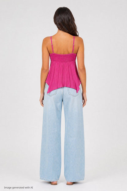 Surplice Babydoll Tank