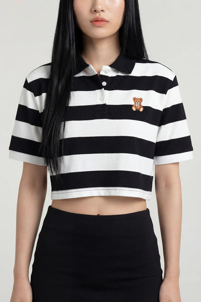 Embroidered Boxy Polo