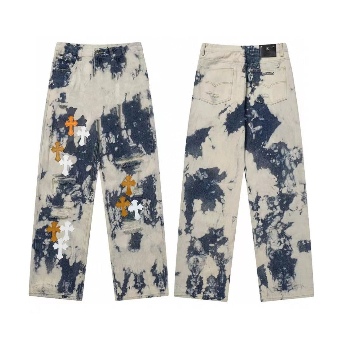 CHH Chrome Hearts Jeans Unisex Casual Loose Jeans