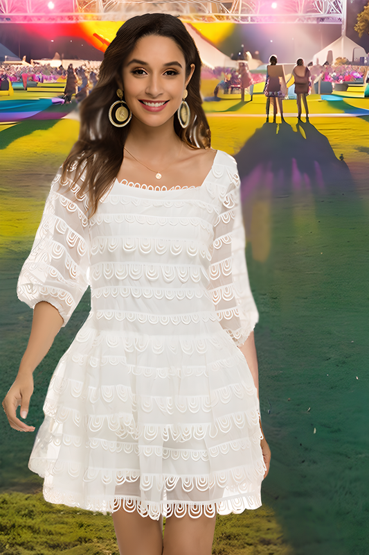 Coachella Dress Summer Dress Lace Dress Cake Dress