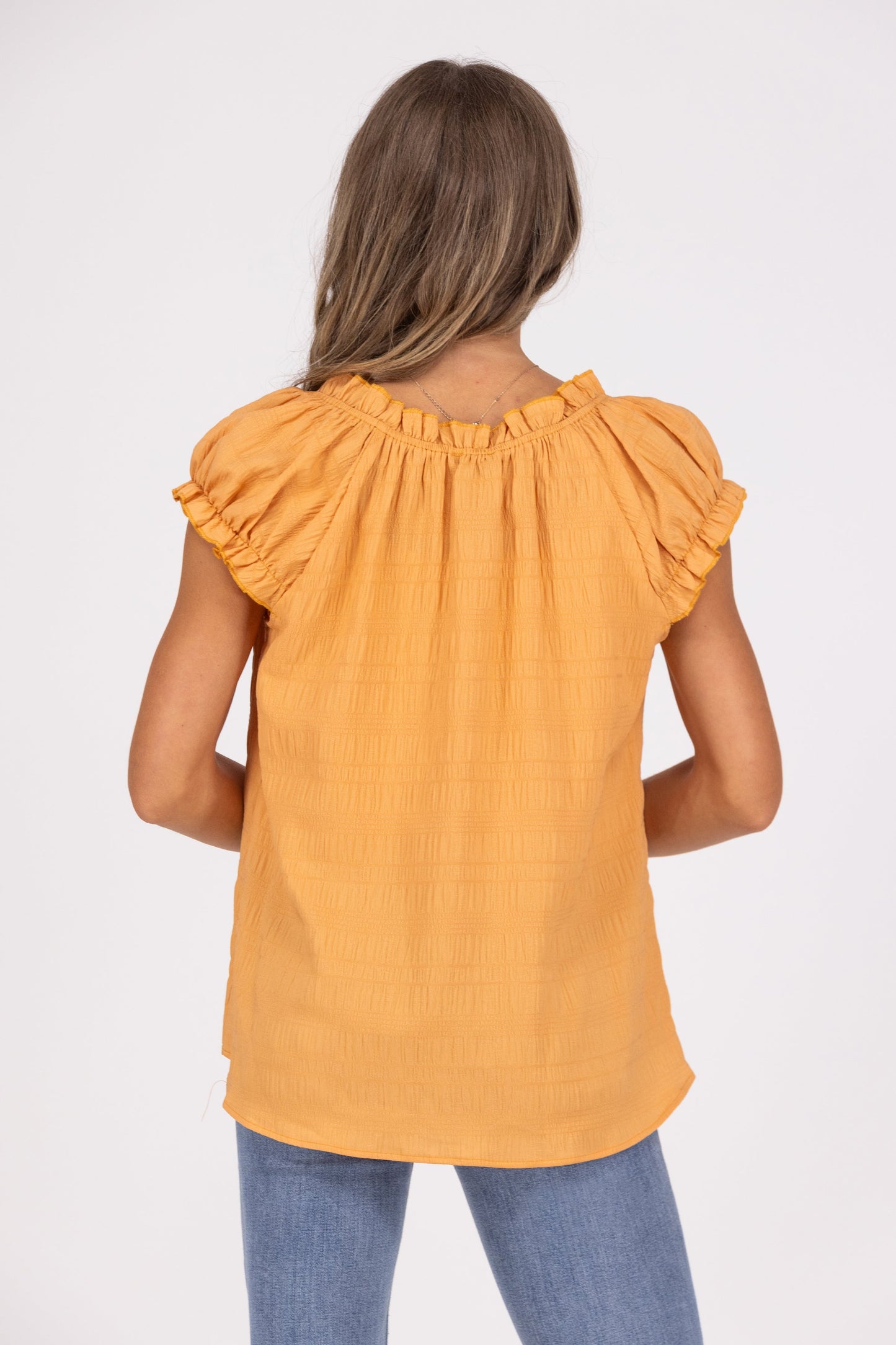 Whatever Comes My Way Women's Flowy Ruffled Short Sleeve Top